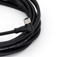M8 câble moulé connecteur circulaire angle Femme 3 broches A code imperméable à l'eau IP67