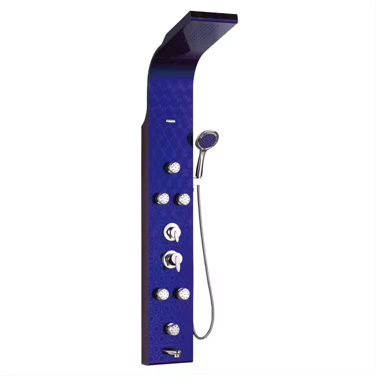 Wall Mounted LED Thermostatic Shower Panel Digital Display Single Handle In-Wall Mounted