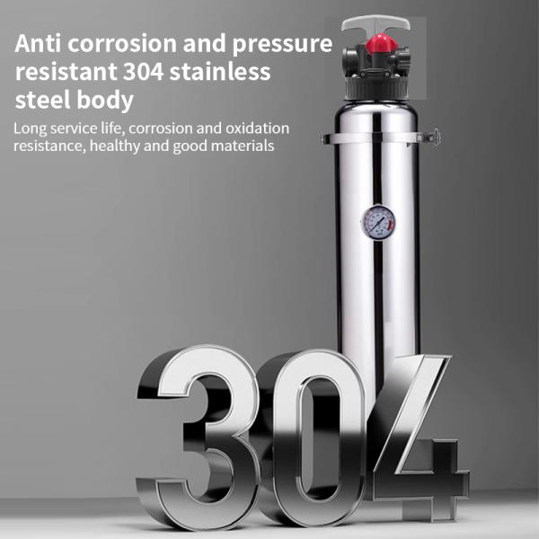 Manual Central Water Softener Resin Filter SS304 Calcium Ion Exchange 1000L/H 2000L/H 3000L/H