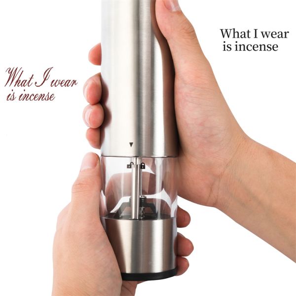 One Handed Operated Electric Pepper Grinder Adjustable Coarseness for Effortless BBQ