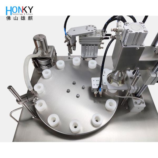 Desktop Semi-Auto Essential Oil Bottle Filling And Capping Machine With Ceramic Piston Pump High Precision For Cosmetic Oil Packing