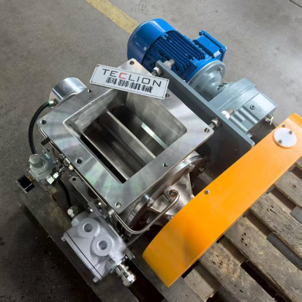 Square mouth flange connection DN200 stainless steel rotary feeder valve