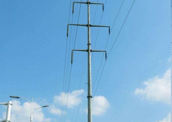 Octogonal galvanizado Polo elétrico de aço inoxidável do aço do cargo de 60FT para linhas de transmissão