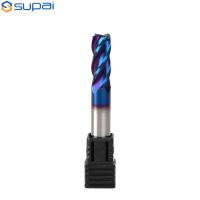 Revestimento de NaNO azul 65HRC Carbide End Mill