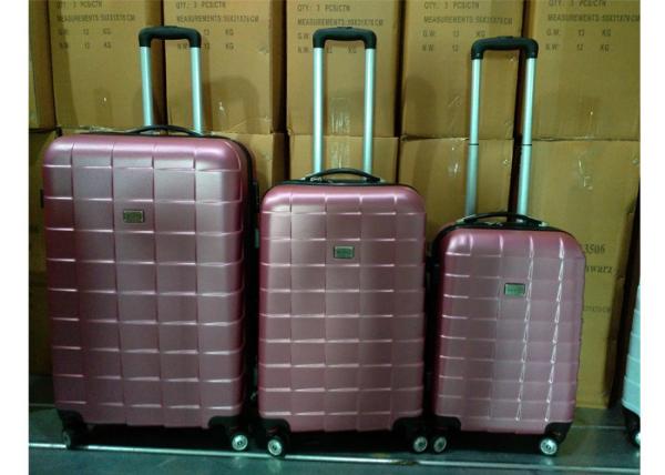 Colorful 3 Pcs Luggage Travel Set Bag ABS Trolley Suitcase With 4 Universal Wheels