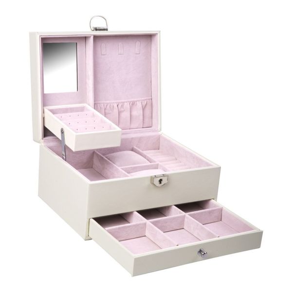 Conjunto de joyas cuadradas caja de regalo mini caja para mujeres chicas moda sólida de lujo portátil PU de cuero de PVC cartón