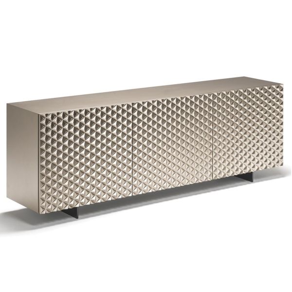 Metal Solid Wood Silver Luxury Sideboard Cabinets For Dining Room Living Room