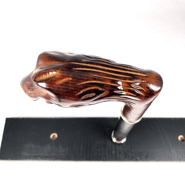 Finely Craft Antique Wooden Umbrella Handle Animal Design With No Burrs