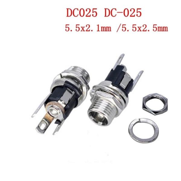 12V 4A Industrial Electrical Connector Copper 5.5*2.1mm 5.5*2.5mm Metal Female Socket