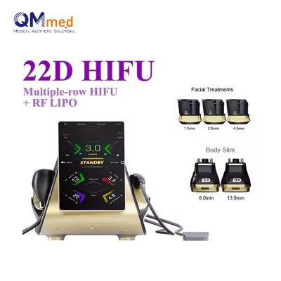 QM Multi Functional Portable 22D Machine Skin Tightening Machine 2 In 1 Liposonic Machine 2 Handles 11D 12D 13D 18D 22D HIFU