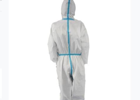 Breathable Film Laminated Disposable Protective Gowns Suit Non Woven Fabric Knit Cuffs