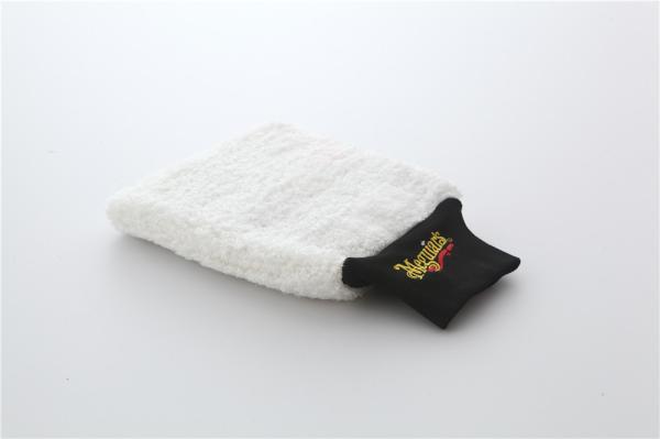 white color microfiber plush car cleaning detailing house cleaning wash mitts/gloves