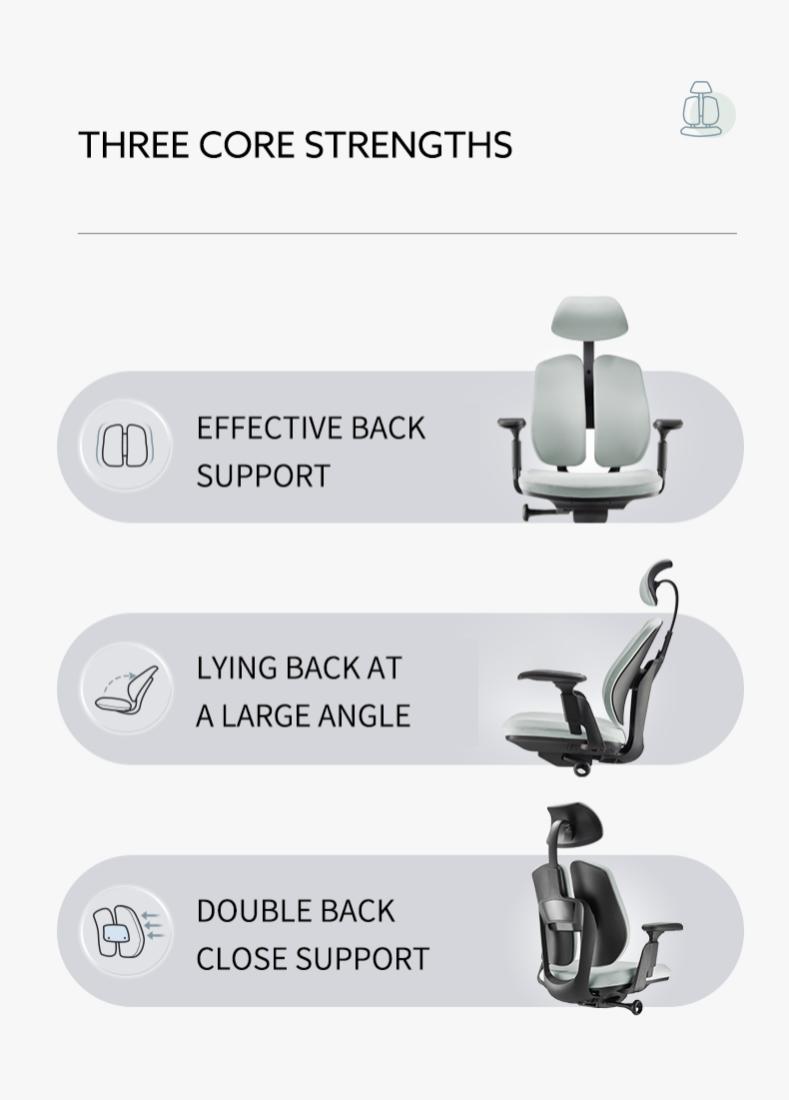Усиленный стул STG эргономический регулируемый стул офиса высоты 21 KG с колесами