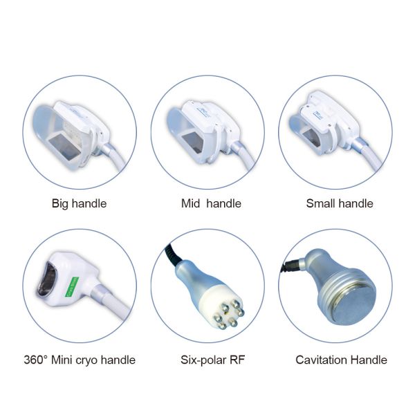 6 Handles 40khz Ultrasonic Cavitation RF Cryolipolysis Slimming Machine