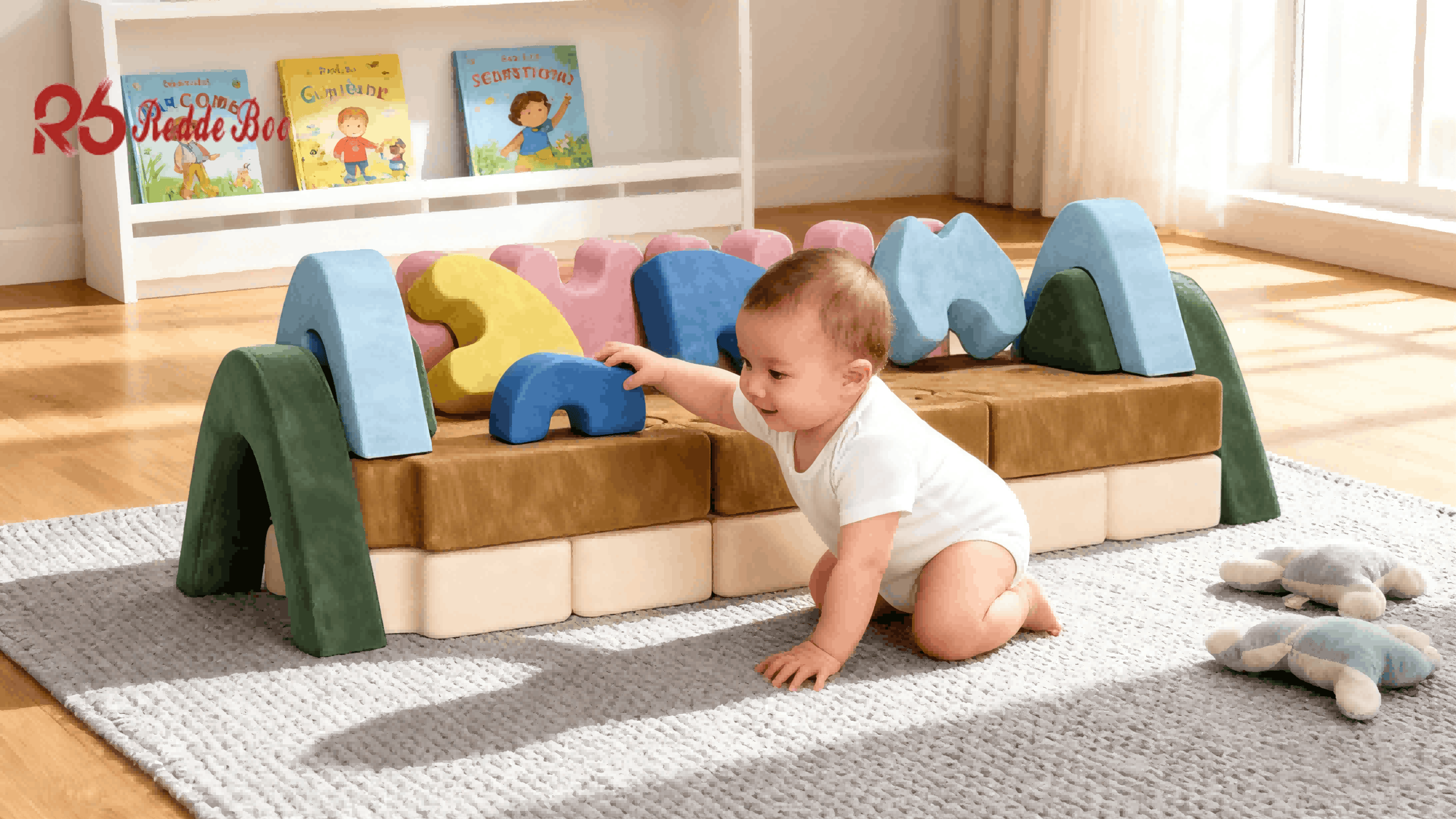 Small Kid'S Folding Nugget Couch Playroom Space Saving OEM