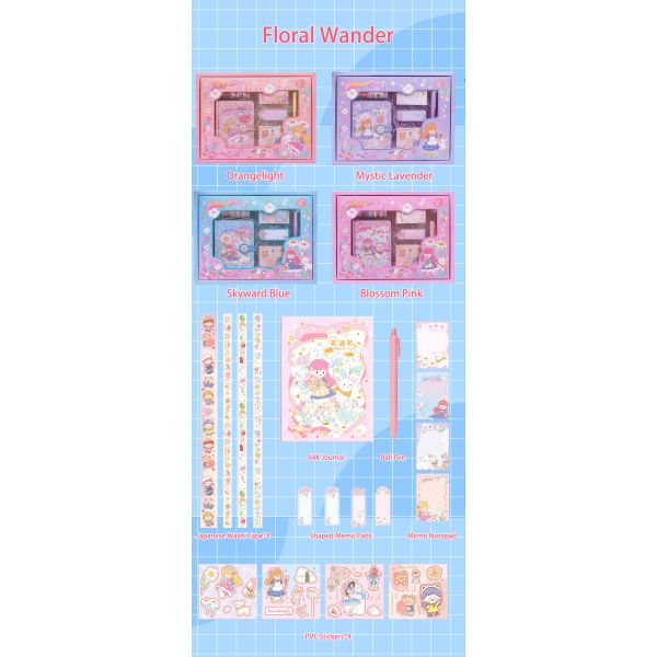 Funny Whimsical Capybara Journal Notebook Pen Gift Set for Kids