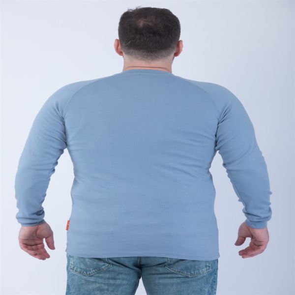 Связанный свет рубашек EN61482-2 рукава блокировки 7oz огнезамедлительный длинный - синь