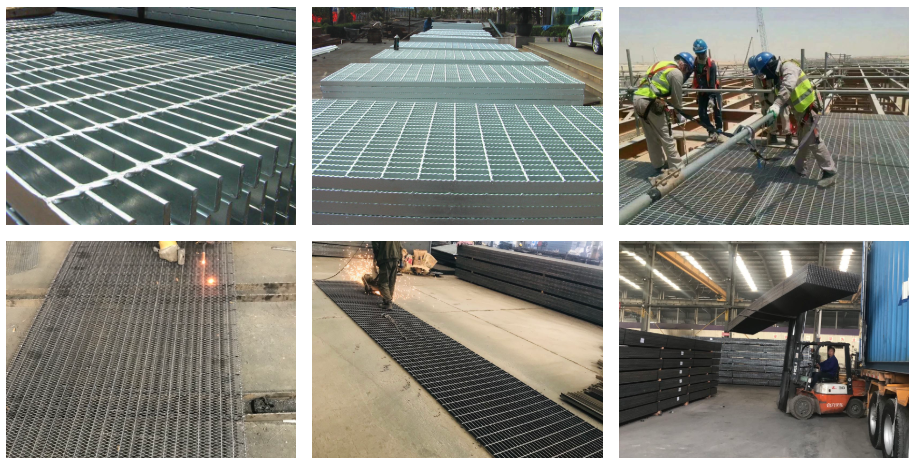 Painting Hot Dipped Galvanized Grating 38.1mm Non Slip Metal Grating Industrial