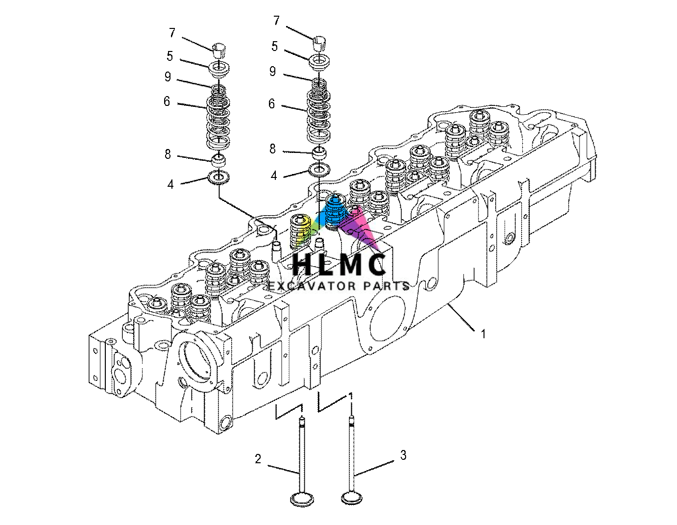Diesel Engine Parts 3406E 3406 C15 Cylinder Head  CA2454324 245-4324 2454324 20R2645 Head Cylinder