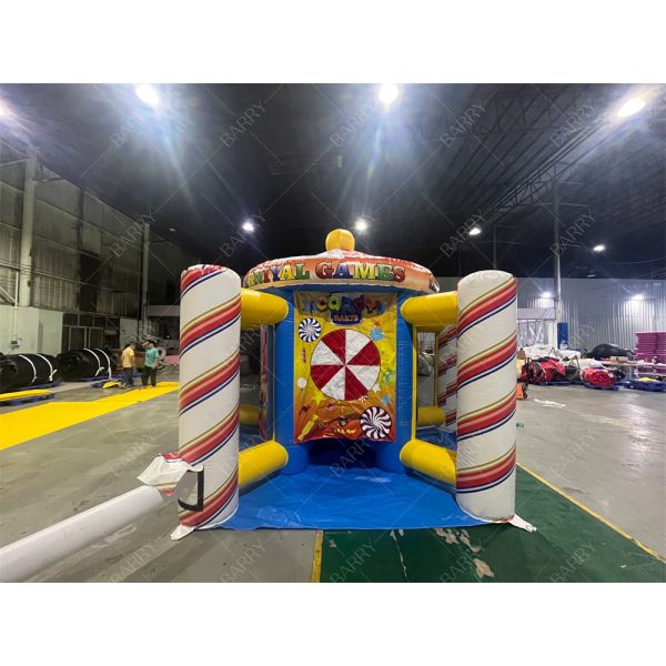 Clown de qualité commerciale 5 en 1 Jeu de carnaval pour enfants Jeu de sport gonflable en plein air