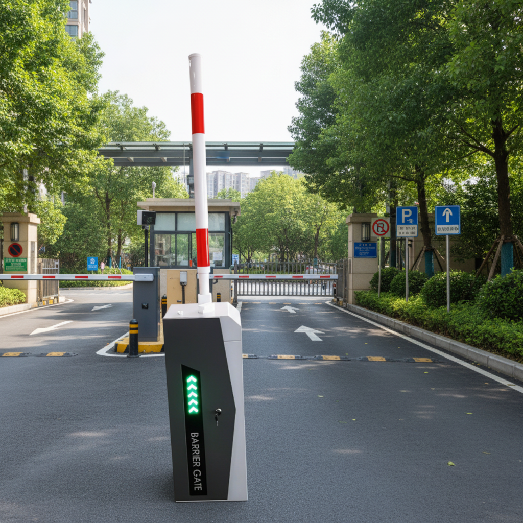 Auto Boom Barrier Gates Anti Collision Electric Hydraulic Boom Barrier With AC Motor