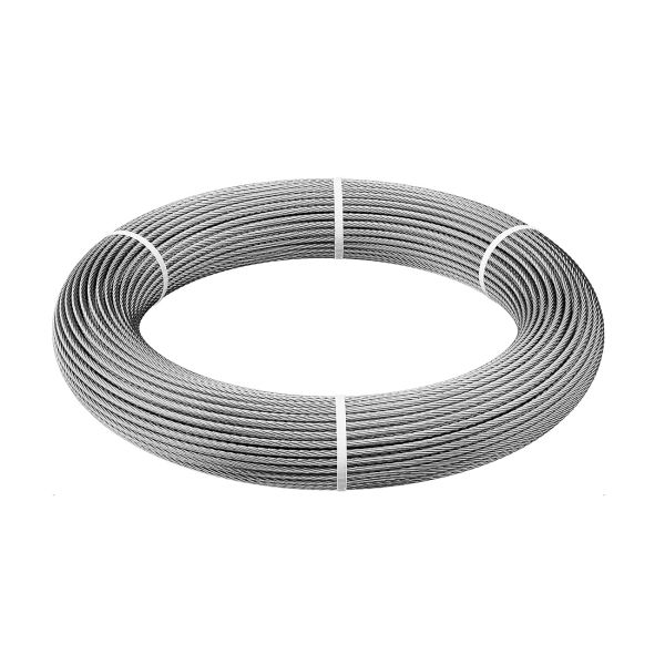 T316 Stainless Steel Cable 7x7 Strand Heavy Duty Wire Rope 1800 LBS Breaking Strength for Indoor & Outdoor