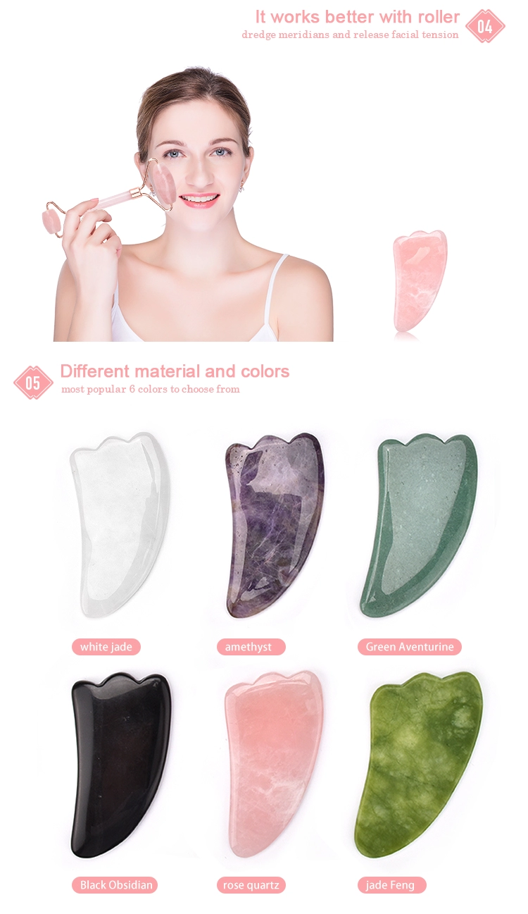 Подгонянный камень Gua Sha нефрита