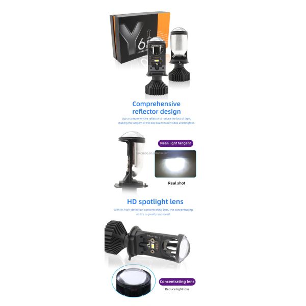 Car Headlights H4  YD6 6000K Motorcycle LED Headlight Car headlamp front fog lamp  Modified LED bulb 12V