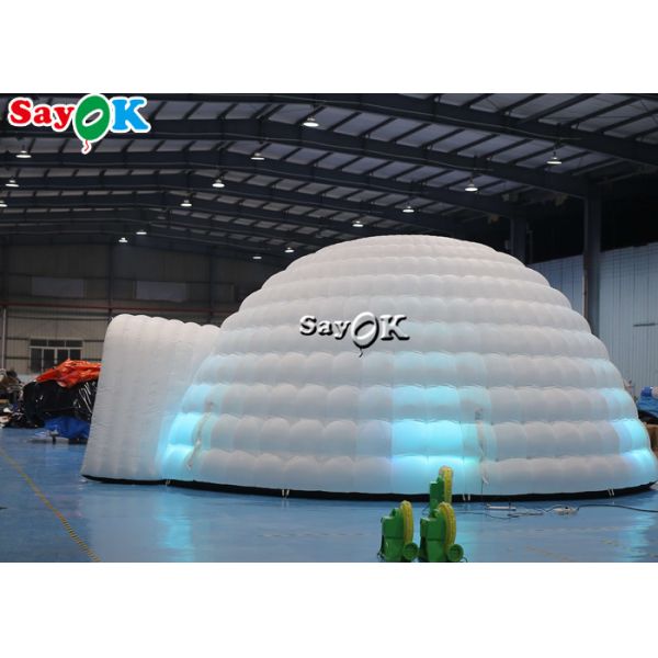 Шатер СИД раздувного шатра иглу чистый белый раздувной освещая круглый купол для событий партии диско