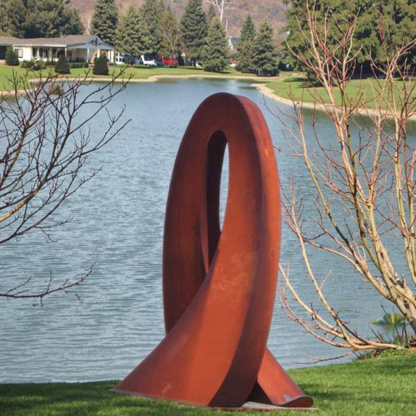 Custom Corten Steel Rusty Landscape Sculpture for Outdoor Decor