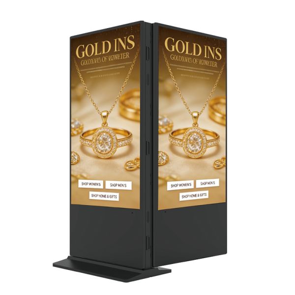 65‑Inch Vertical Dual‑Screen High‑Brightness Advertising Player , Commercial Outdoor LCD Advertising Screen & Monitor