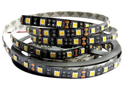 Outside White SMD 5050 LED Strip For Home 12V 600lm Black Double Layer
