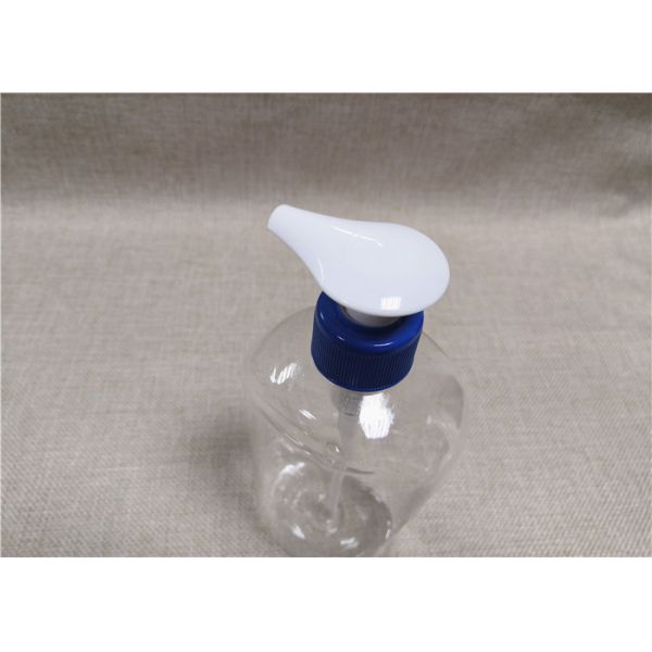 White / Blue Cosmetic Plastic Lotion Pump 1 . 3 - 1 . 5CC Dosage Output