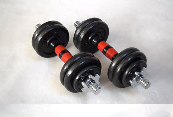 Strength training(weight lifting) adjustable 50kg Black Painting Dumbbell Barbell set