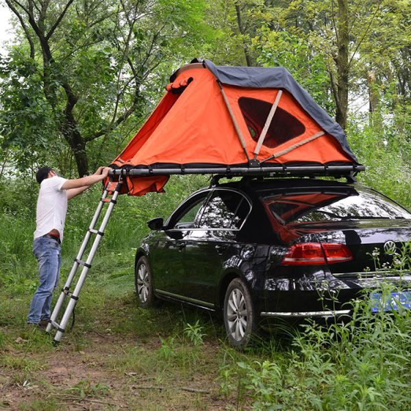 220G Polyester Canvas Car Roof Tent Lightweight Aluminum Alloy Pu Coating