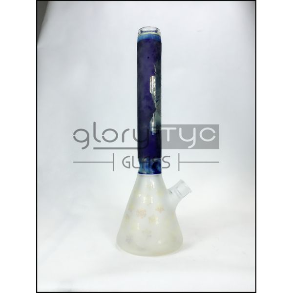 18 Inch Water Pipes Glass Bongs 19mm Join Beaker Recycling Hookah Tube