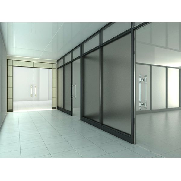 O preto moderou a altura completa grossa de alumínio de vidro da parede de separação 83mm