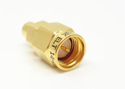 O ouro chapeou o homem de 6GHz SMA MCX ao conector coaxial do adaptador do RF da fêmea