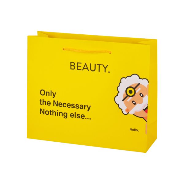 Laminado de papel amarillo bolsas de embalaje de forma cuadrada