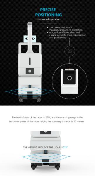 Remote Navigation Hospital Disinfection Robot Hyper Light 16L SLAM