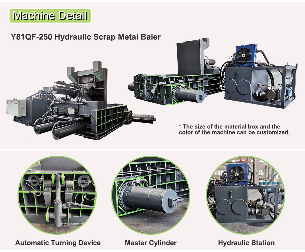 машина гидравлического алюминия Compactor Baler металлолома 26MPa отжимая