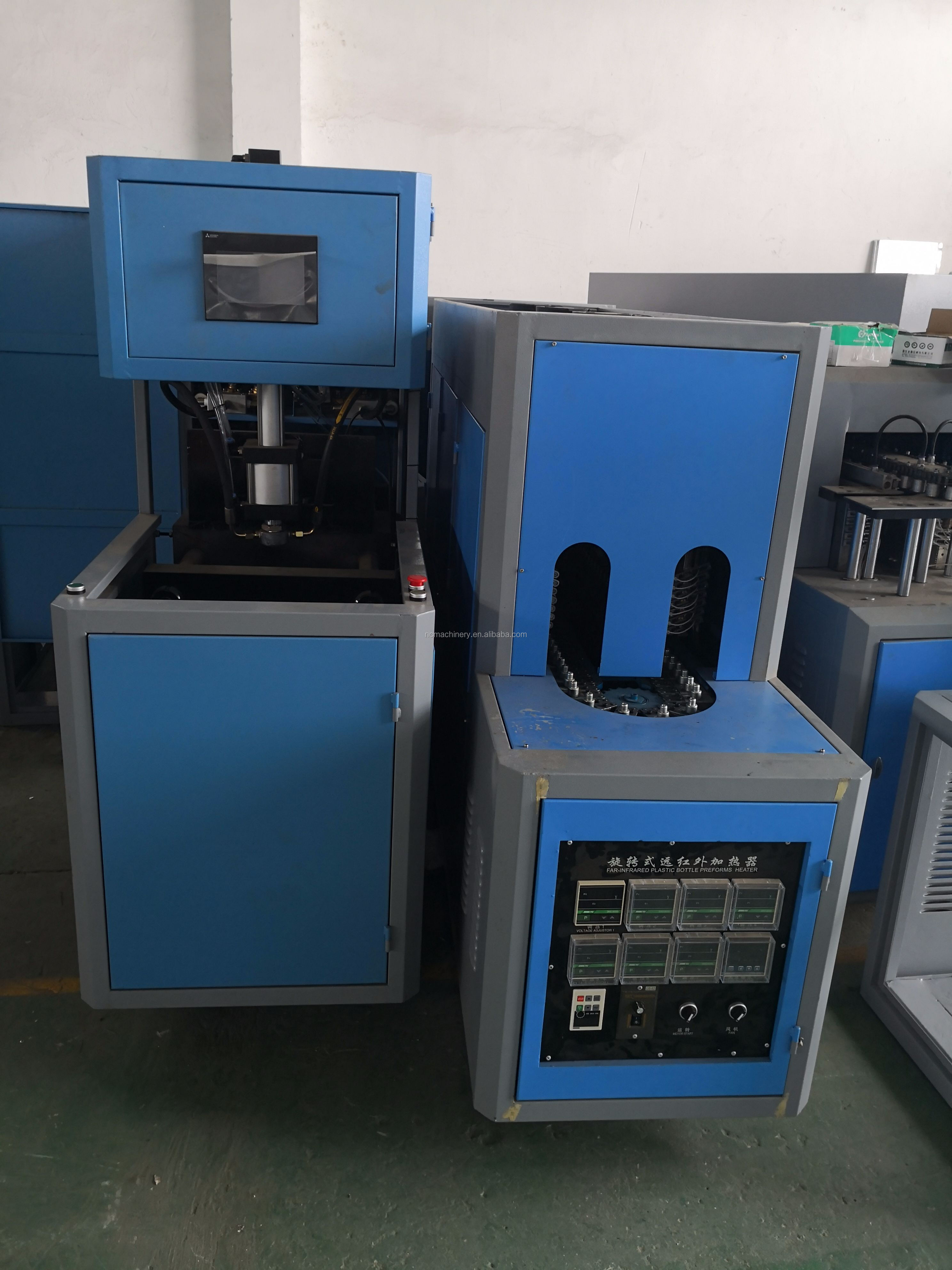 Автоматическое оборудование для дуновения бутылок с силой сцепления 35 кН и максимальной высотой бутылки 380 мм