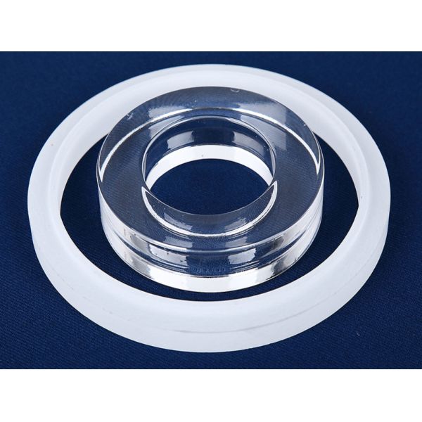 Slotted Perforated Quartz Flange Ring  AR Coating
