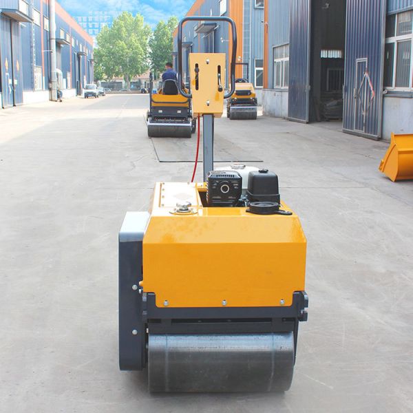 500Kg Walk-Behind Double Drum Mini Compactor Road Roller Vibratory Road Roller With Gasoline Engine