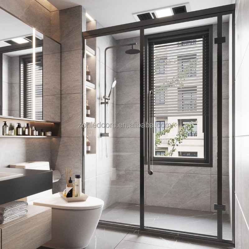 Frameless Shower Door Hardware Hot Selling Tempered Glass Sliding Shower Door