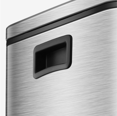 30L Two Compartment Indoor Trash Can  Foot Pedal Stainless Steel Waste Basket