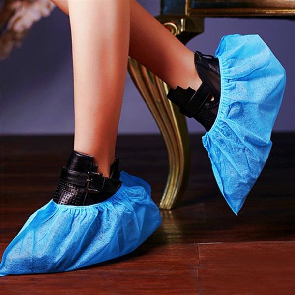 Surgical PE Medical Disposable Overshoe Covers Antistatic Non Woven Material