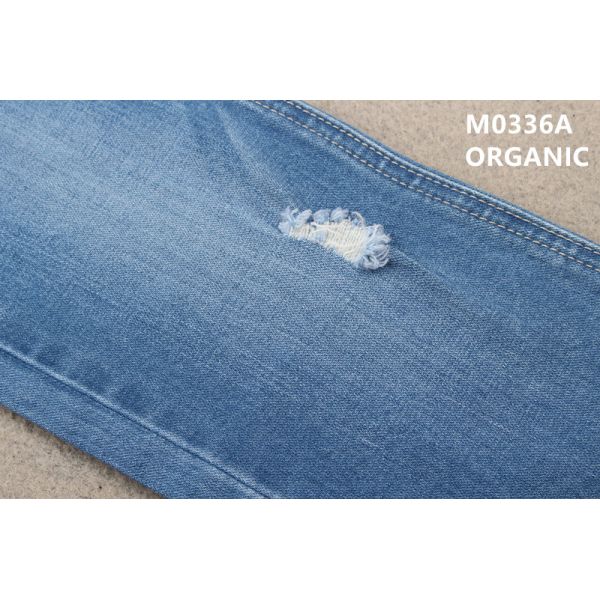ткань джинсовой ткани Twill дружелюбного органического хлопка 10.6oz 359gsm Eco сломленная