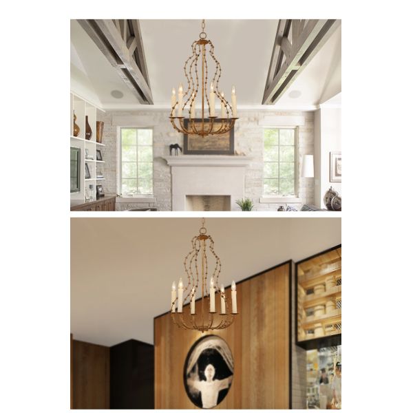 Country Rod iron chandelier lighting (WH-CI-50)
