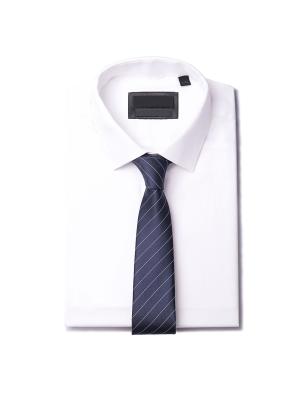 Men's Neckwear Leisure Navy Custom Ascot Woven Tie Silk Woven Strip Necktie